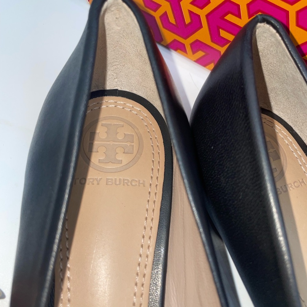 13. Tori Burch Lowell 2 Black Ballet Flats Size 51/2 - Picture 7 of 8